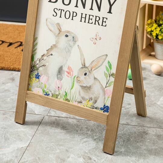 Glitzhome® 24" Easter Wooden Porch Sign